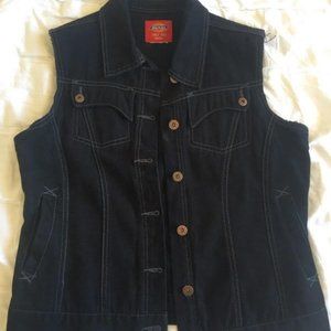 Women's Black Denim Vest